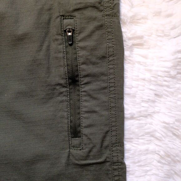 Vuori Vintage Ripstop Pants Womens Large Olive Green Cotton Stretch VW450 - Picture 5 of 12